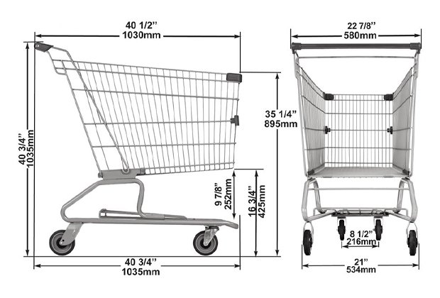 Customer shopping trolley 12