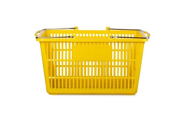 Plastic shopping basket