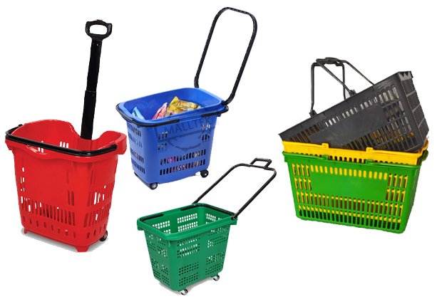 Plastic shopping trolley