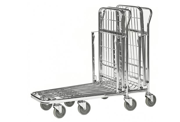 merchandiser Galvanised Folding Trolley 2