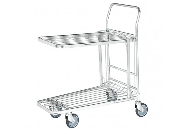 merchandiser Galvanised Folding Trolley